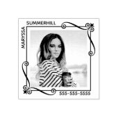 Wirbel Ecke Quadrat Rahmen Benutzerdefinierter Fot Gummistempel (Prägung)