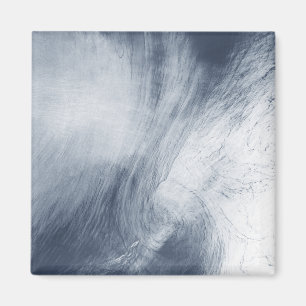 Wirbel einer Riesestrudel-Wolke über dem Meer Magnet