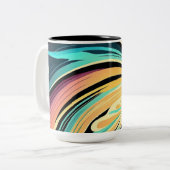 Wirbel Farbige Abstrakte Tasse (Vorderseite Links)