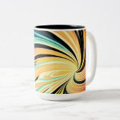 Wirbel Farbige Abstrakte Tasse (VorderseiteRechts)