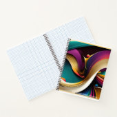 Wirbel Farbiges Abstraktes SpiralNotebook Notizblock (Innenseite)