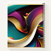 Wirbel Farbiges Abstraktes SpiralNotebook Notizblock (Rückseite)