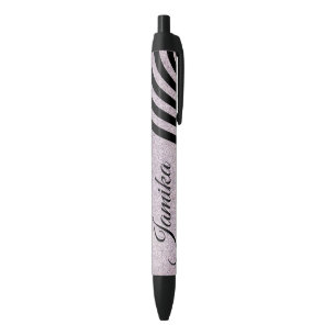 Wirbel-Faux-Glitter-Ombre-Name-Black-Tinte-Stift Kugelschreiber