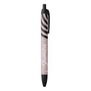 Wirbel-Faux-Glitter-Ombre-Name-Black-Tinte-Stift Kugelschreiber