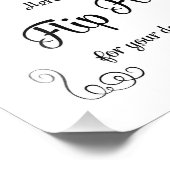 Wirbel Flip Flops Leckerei Tanzfüße Hochzeitszeich Fotodruck (Ecke)