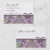 Wirbel Floral Paisley Visitenkarte (Vorne/Hinten)