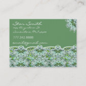 Wirbel floral paisly Sage Green Visitenkarte (Vorderseite)
