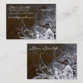 Wirbel Florals Chcolate und Smoke Visitenkarte (Vorne/Hinten)