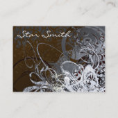 Wirbel Florals Chcolate und Smoke Visitenkarte (Rückseite)