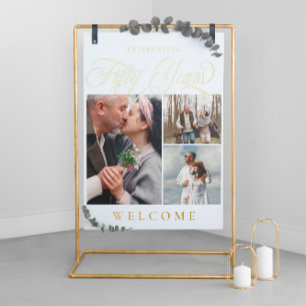 Wirbel & Fotos 50. Hochzeitstag Begrüßung Foliendrucke