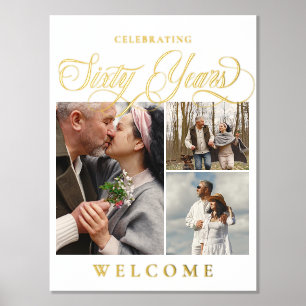 Wirbel & Fotos 60. Hochzeitstag Begrüßung Foliendrucke