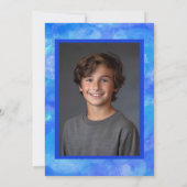 Wirbel für Aquarellbilder Custom FOTO Bar Bat Mitz Einladung (Rückseite)