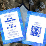 Wirbel für Aquarellbilder, kundenspezifischer QR-C Einladung<br><div class="desc">Perfekte Karte, um eine Fledermausmitzvah, Bar mitzvah oder andere jüdische Feier anzukündigen! Handgemachte Kunst für Sie. Vollständig anpassbar! Klicken Sie auf "Personalisieren" oben, um den Text zu bearbeiten und einen eigenen Link zum QR-Code auf der Rückseite hinzuzufügen. Klicken Sie auf "Bearbeiten mit dem Design-Tool", um die Schriftart, Farben und Platzierungen...</div>