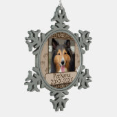 Wirbel für Haustiere, Beileid Schneeflocken Zinn-Ornament (Links)