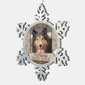 Wirbel für Haustiere, Beileid Schneeflocken Zinn-Ornament (Rechts)