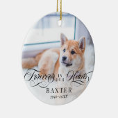 Wirbel für immer in unserem Herz Haustier Foto Keramik Ornament (Rechts)