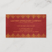 Wirbel für Rotes Leder und Gold Visitenkarte (Rückseite)