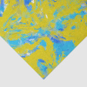 Wirbel Gelb, Blau und Weiß Seidenpapier (Ausschnitt)