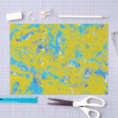 Wirbel Gelb, Blau und Weiß Seidenpapier (Handwerk)