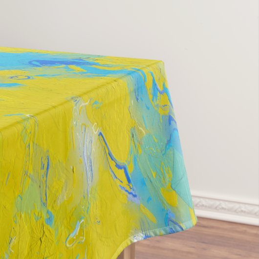 Wirbel Gelb, Blau und Weiß Tischdecke (Beispiel)
