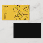 Wirbel - Gelb Visitenkarte (Vorne/Hinten)