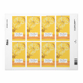 Wirbel - gelbe Adressetiketten (Vorne)