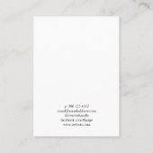 Wirbel gemacht mit Liebe-Ohrring-Anzeige Visitenkarte (Rückseite)