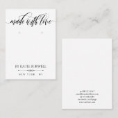 Wirbel gemacht mit Liebe-Ohrring-Anzeige Visitenkarte (Vorne/Hinten)