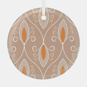 Wirbel, geometrisch, Vintag, nahtlos Ornament Aus Glas