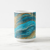 Wirbel Gold und Blue Tasse (Mittel)