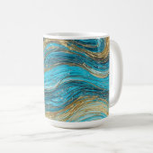 Wirbel Gold und Blue Tasse (VorderseiteRechts)