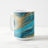 Wirbel Gold und Blue Tasse (Vorderseite Links)