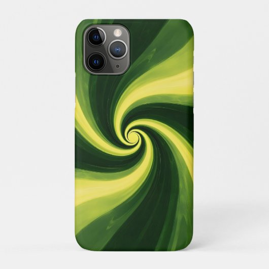 Wirbel grün und gelb Case-Mate iPhone hülle (Rückseite)