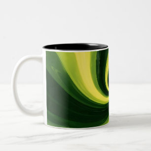Wirbel grün und gelb zweifarbige tasse