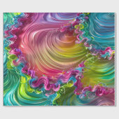 Wirbel, Gürtel, wunderschöne Wellen von leuchtende Geschenkpapier (Flach)