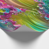 Wirbel, Gürtel, wunderschöne Wellen von leuchtende Geschenkpapier (Ecke)