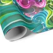 Wirbel, Gürtel, wunderschöne Wellen von leuchtende Geschenkpapier (Rolleneckpunkt)