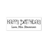 Wirbel Happy Birthday Individuelle Name Rubber Art Gummistempel (Prägung)