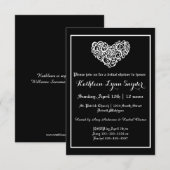 Wirbel Heart Wedding - 3x5Bridal Dusche Einladung (Vorne/Hinten)