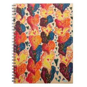 Wirbel Hearts-Notebook Notizblock