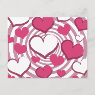 Wirbel Hearts Postkarte
