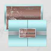 Wirbel Hochzeit des RSVP Karte (Vorne/Hinten)