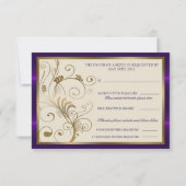 Wirbel Hochzeit des RSVP Karte (Rückseite)