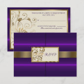 Wirbel Hochzeit des RSVP Karte (Vorne/Hinten)