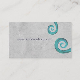 Wirbel & Holzkohle Elegant Vintag Visitenkarte