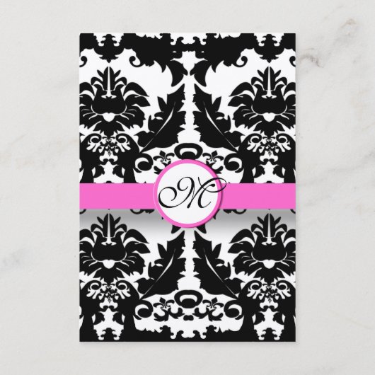 Wirbel-Identifizierungskarte für Rosa und Schwarze Begleitkarte (Rückseite)