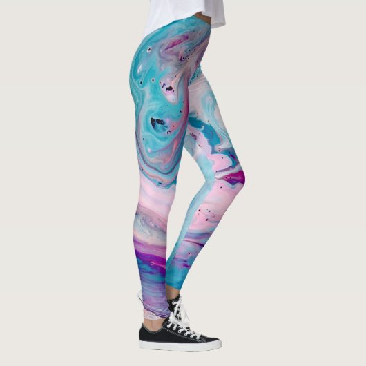 Wirbel im Marmorstil Leggings (Rechts)