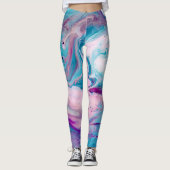 Wirbel im Marmorstil Leggings (Vorderseite)