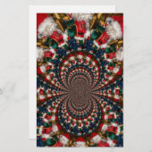Wirbel im Urlaub Retro Christmas Art Stationery Se Briefpapier (Vorne/Hinten)