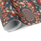 Wirbel im Urlaub Retro Christmas Art Stationery Se Geschenkpapier (Rolleneckpunkt)